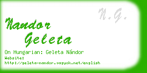 nandor geleta business card